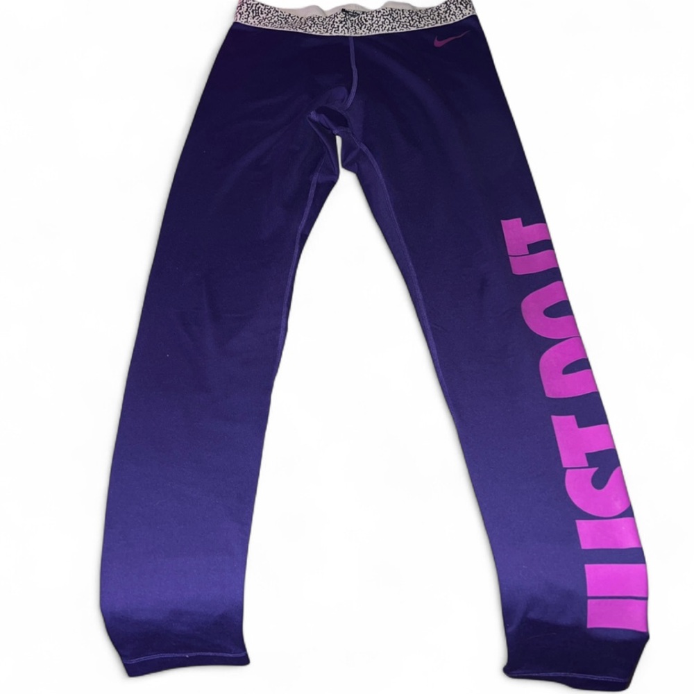 Nike Women's Leggings in Purple with Purple Logos